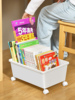 桌下学生放书包收纳盒滑轮带轮书本箱可移动推车书桌神器置物架筐