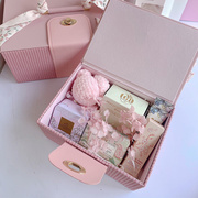 简约化妆箱礼盒结婚订婚伴娘，伴手礼喜糖，盒子闺蜜生日礼物手提空盒