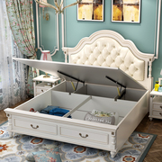 美式床欧式主卧公主，床1.51.8米轻奢双人床，现代简约田园高箱储物床