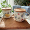 日本进口彼得兔peterrabbit带木盖陶瓷马克杯，牛奶杯咖啡杯