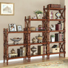 欧式实木置物架储物架落地 美式组合书架厨房客厅书房多用层架
