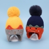 宝宝毛线帽子可爱卡通婴儿帽秋冬季针织护耳男女儿童套头帽保暖萌