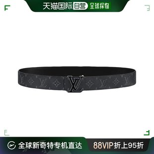 欧洲直邮Louis Vuitton/路易威登 男士帆布3D搭扣双面腰带40毫米