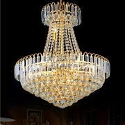 欧式水晶吊灯客厅过道餐厅灯创意金色复式楼梯灯现代奢华简约灯具