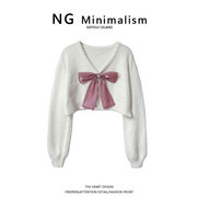 ngminimalism毛衣2021时尚，洋气针织外套女短款春秋外搭