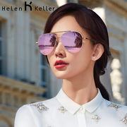 海伦凯勒太阳镜女2023夏季偏光，防紫外线开车潮个性墨镜大框眼镜