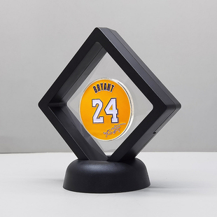 名人堂科比黄色球衣硬币章摆件洛杉矶湖人队8/24号NBA篮球纪念章