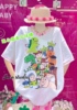 韩国吉娃大码女装宽松大版中长款T恤短袖洋气可爱卡通恐龙纯棉