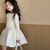女童秋冬连衣裙2023儿童针织，白色裙子内搭公主，大童打底毛衣裙(毛衣裙)