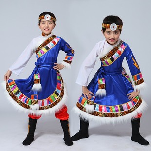 六一少数民族男童表演服儿童蒙族舞蹈服藏族蒙古舞蹈演出服装