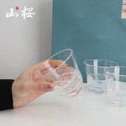 日本製 职人纯手作品 圆点水晶酒杯玻璃杯 威士忌杯日式收藏孤品