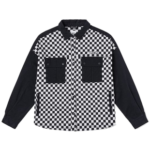 VANS范斯女子CHECKER BLOCKING运动休闲长袖衬衫VN000NFAEC5