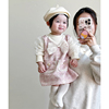 2024春季婴儿小香风假两件蝴蝶结长袖连衣裙，女宝宝洋气时髦公主裙