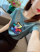 原创设计纯棉短袖女2024韩版创意字母印花宽松ulzzang原宿T恤