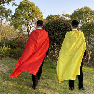 140成人超人披风斗篷cos超级英雄，战袍亲子节日，表演装扮演出服装