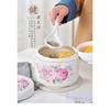 带双盖陶瓷汤煲隔水炖燕窝骨瓷，中式大小号，纯色家用炖盅罐碗蒸汤盅