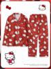 helloKitty哈喽kt猫家居服睡衣春秋季纯棉本命年龙春秋款红色卡通