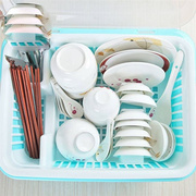 大号放碗架沥水碗架碗柜厨房置物架，餐碗筷滴水带，盖塑料装碗收纳箱