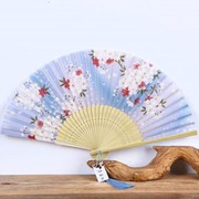 扇子折扇中国风女式古典扇子折扇夏季随身流苏折扇女士古风迷你