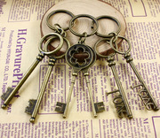 复古仿古钥匙挂件古典老式古董钥匙扣仿古铜，黄铜旧款旧式钥匙形状
