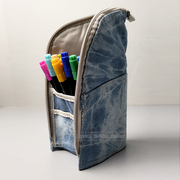 （工厂库存很小众）复古时尚牛仔布笔袋学生铅笔袋笔刷收纳包手包