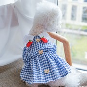 宠物狗狗衣服春夏款薄款泰迪猫咪，比熊蕾丝娃娃，衫苹果花边公主裙子