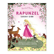 rapunzel长发公主，sarahgibb童话绘本系列彩色剪影风格插画