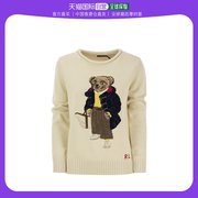 香港直邮潮奢 Polo Ralph Lauren 女士Polo Bear 棉质毛线衫