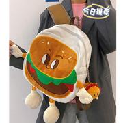日本STELU大容量汉堡包包包2024可爱少女单肩斜挎背包双肩包