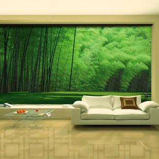 大自然风景绿竹林竹子简约3D大型壁纸壁画客厅沙发卧室5d壁纸