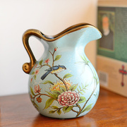 墨菲美式乡村小花瓶摆件插花欧式陶瓷客厅家居装饰餐桌干花仿真花