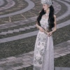 黔兰民族苗族服饰女装苗疆少女，云南贵州旅拍套装，白色刺绣抹胸长裙