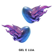 gel啫喱原创设计小众未来感渐变蓝色火焰心无耳洞耳饰耳夹耳骨夹
