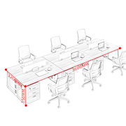 xyj卡奈登现代简约职员办公桌屏风，隔断工位卡位简约员工位位含柜6