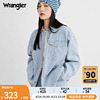 Wrangler威格女士美式复古多口袋工装风条纹上班通勤长袖衬衫外套