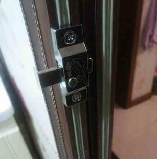 钛合金卫生间移门弹簧锁无框阳台插销锁铝合金推拉门窗中间锁