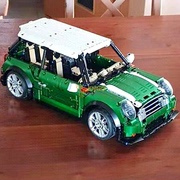 中国积木科技宝马mini cooper遥控汽车模型男孩拼装玩具拼图拼搭