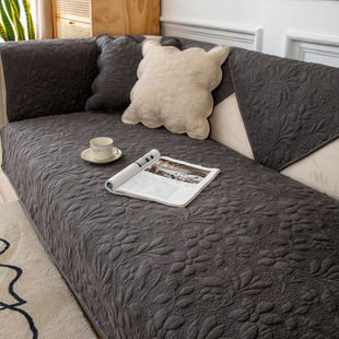 四季通用防滑沙发垫北欧简约时尚坐垫子现代纯色皮沙发套罩巾盖布