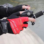 日本钓鱼手套防水保暖透气露三指路亚垂钓飞磕手套钓鱼用品装备