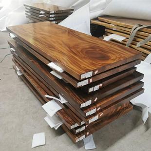 大板茶桌茶台奥坎实木，大板原木台面茶板新中式茶，桌椅组合红木桌面