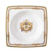 家用骨瓷盘子餐具8英寸方形菜盘牛排盘10英寸欧式金边碟子西餐盘