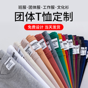 定制t恤纯棉短袖diy聚会班服印logo工衣广告文化衫订制工作服