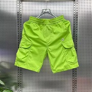 夏日多巴胺穿搭荧光绿工装短裤男外穿冰丝潮牌机能五分裤美式速干