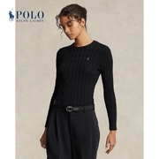 ralphlauren拉夫劳伦女装，经典款修身版绞花棉针织衫rl24216