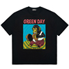 Green Day绿日朋克PUNK乐队卡通摇滚T恤重磅加厚全棉半袖TEE男女