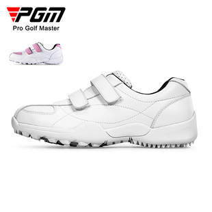 PGM高尔夫球鞋女士防滑鞋底防水超纤鞋子便捷魔术贴鞋带运动女鞋