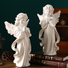 小天使女孩摆件复古欧式石膏雕塑雕像法式婚礼装饰品桌面艺术摆设