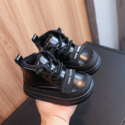 男女童宝宝棉鞋冬季加绒保暖高帮儿童运动鞋1一2-3岁婴儿学步皮鞋