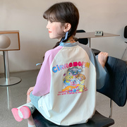 女童短袖t恤夏装，2024韩版洋气儿童体恤，夏季小女孩半袖上衣潮