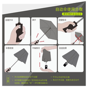 极速透明雨伞折叠全自动女白色日系网红雨伞大号双人加固加大拍照